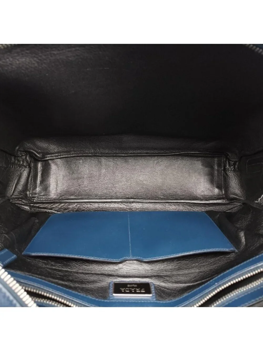 Prada Business Briefcase Navy Saffiano Leather 31